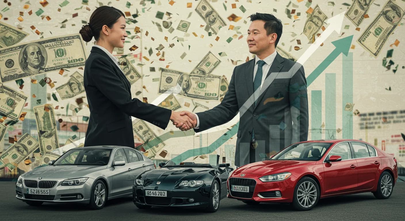 Business deal symbolizing OnlyFans success and growth with The Bunny Agency